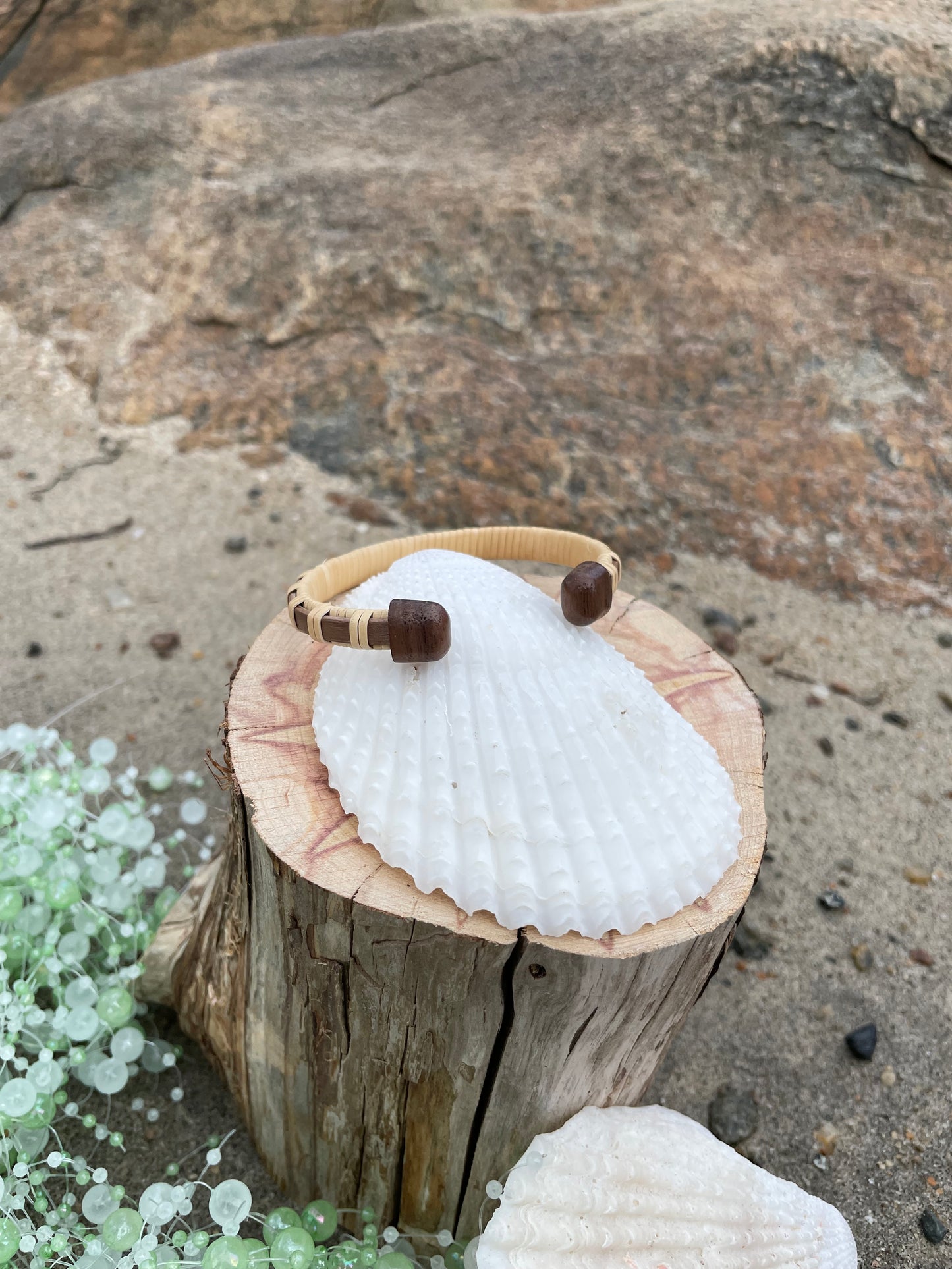 Cuff Bracelet Walnut - Beachcomber Collection - Surf