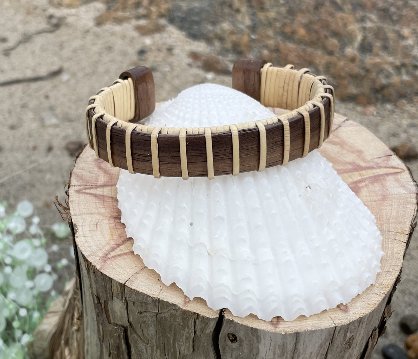 Cuff Bracelet Walnut - Beachcomber Collection - The Driftwood
