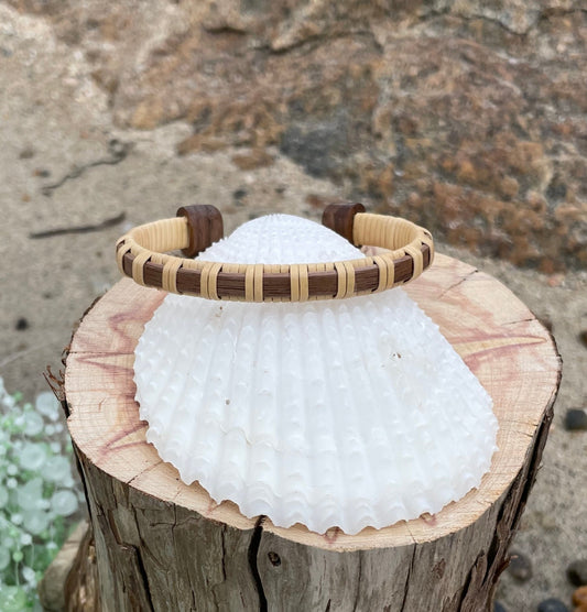 Cuff Bracelet Walnut - Beachcomber Collection - Surf
