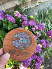 Home:  Coasters Hand Painted Mahogany of Hydrangea