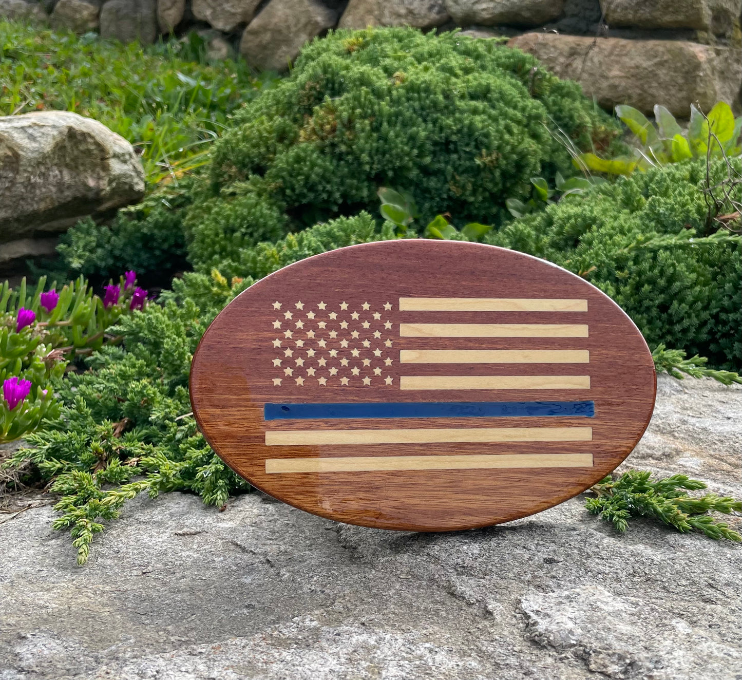 Hitch Cover - Flag - Thin Blue Line